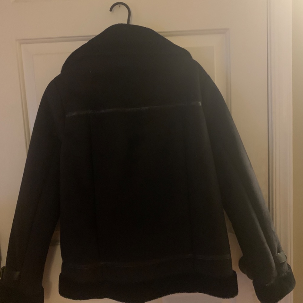 Suede Shearling Black Jacket For Fall/Winter - image 2